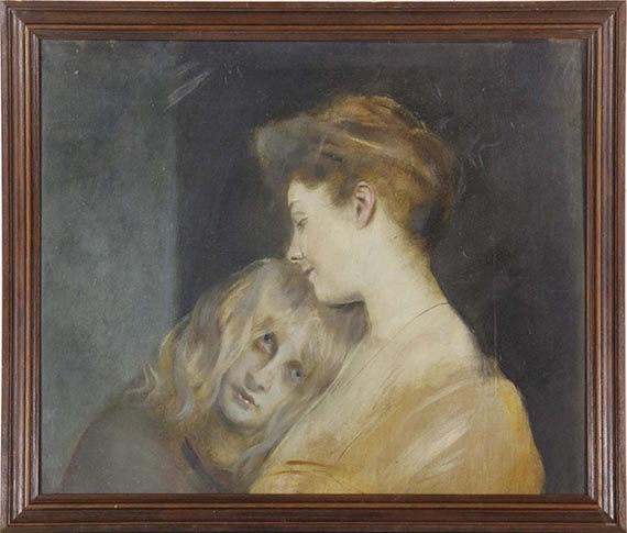 Franz von Lenbach - Lady Bateman mit Marion - Frame image
