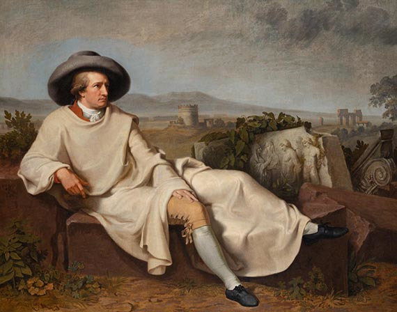 Illustration for: Johann Heinrich Wilhelm Tischbein, Goethe in the Roman Campagna, 1787, oil on canvas, Städel Museum, Frankfurt