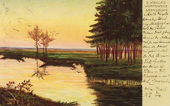  Konvolut - 9 Postkarten, teils mit Motiven von Karl Schmidt-Rottluff, an den Künstler selbst und Ernst Beyersdorff - 