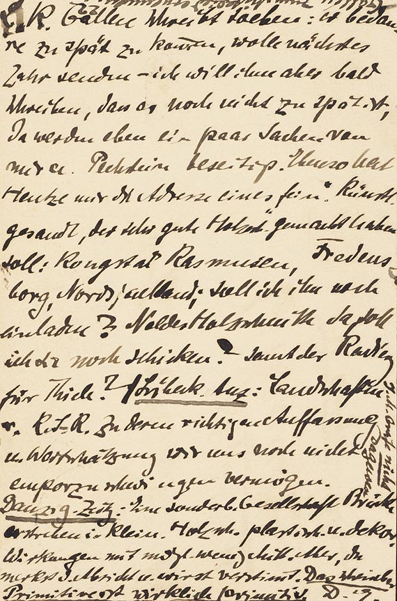  Konvolut - 9 Postkarten, teils mit Motiven von Karl Schmidt-Rottluff, an den Künstler selbst und Ernst Beyersdorff - 