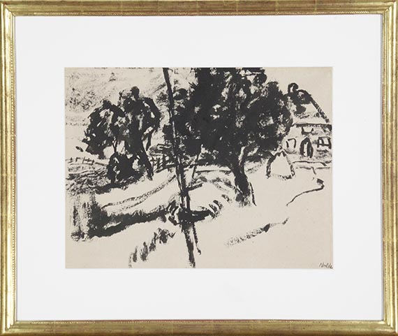 Emil Nolde - Bauernhaus hinter Bäumen - Frame image