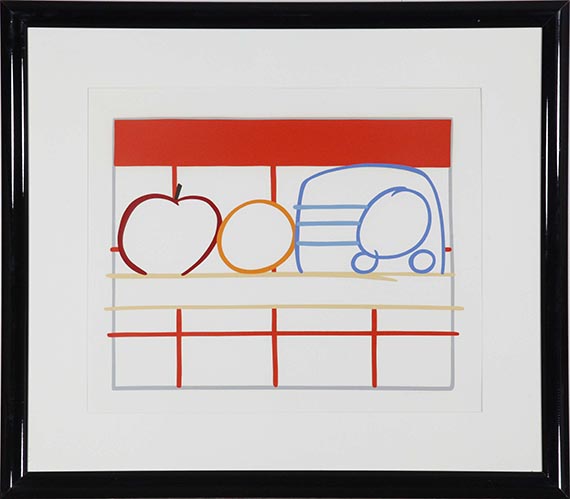 Tom Wesselmann - Still life with apple, orange and radio - Frame image