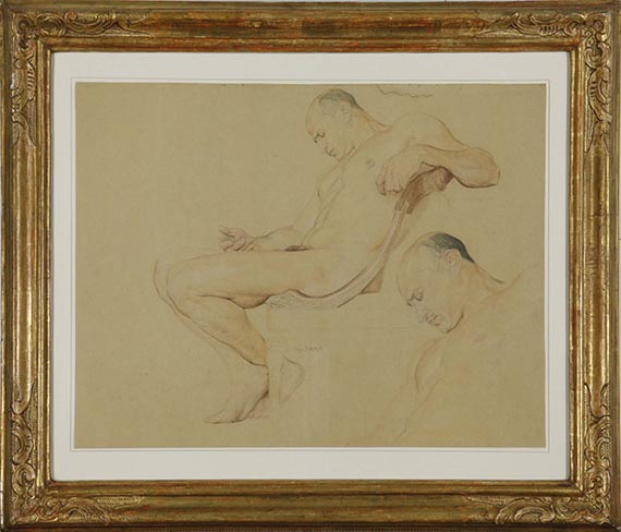 Otto Greiner - Herakles bei Omphale - Frame image