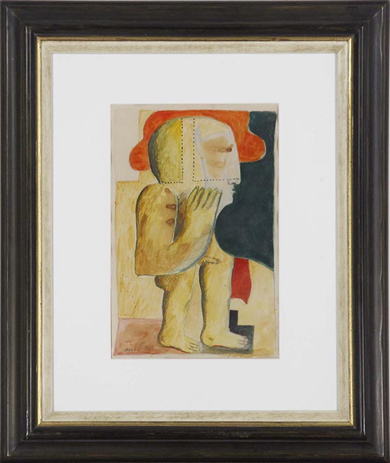 Horst Antes - Männliche Figur mit Hut - Frame image