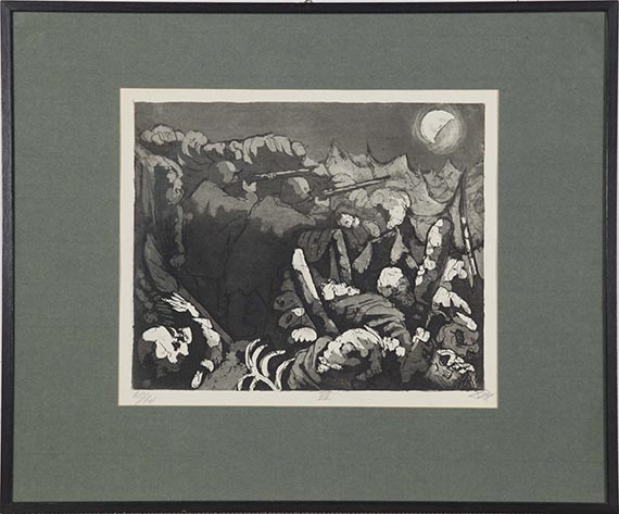 Otto Dix - Die Sapposten haben nachts das Feuer zu unterhalten - Frame image