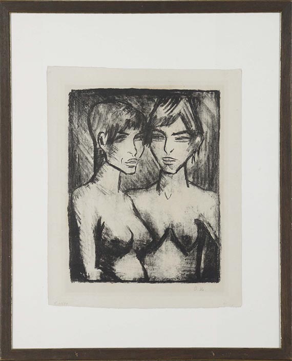 Otto Mueller - Zwei Mädchen - Halbakte (Russisches Mädchenpaar) - Frame image