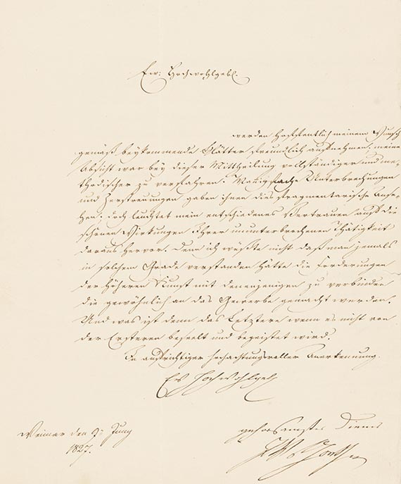 Johann Wolfgang von Goethe - G 66: Brief von Schreiberhand an P. C. W. Beuth. 6 S.