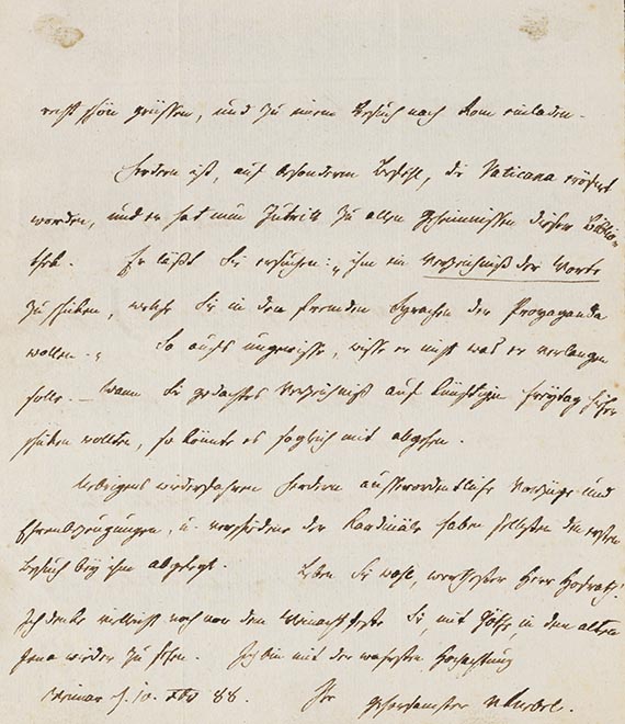 Karl Ludwig von Knebel - Brief, 2 S.