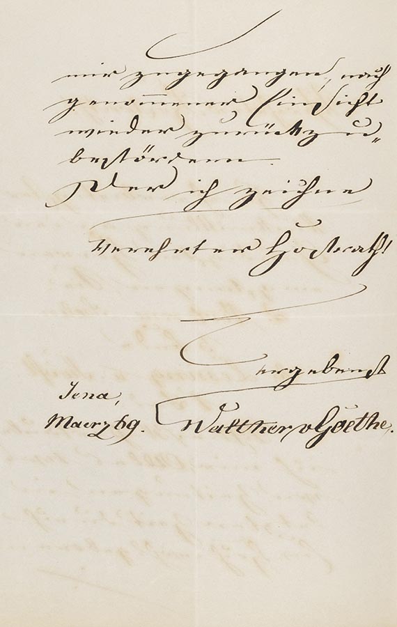 Walther von Goethe - Brief, 2 S.