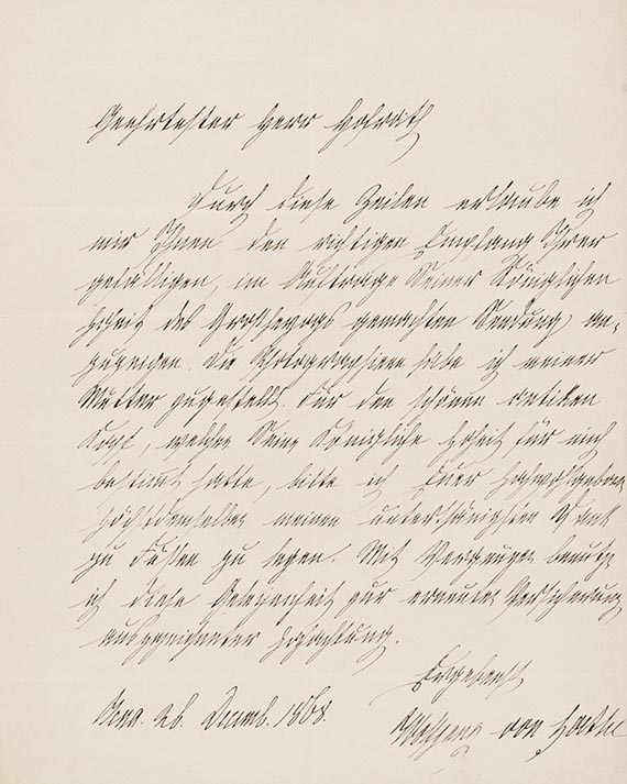 Wolfgang Maximilian von Goethe - Brief, 1 S.