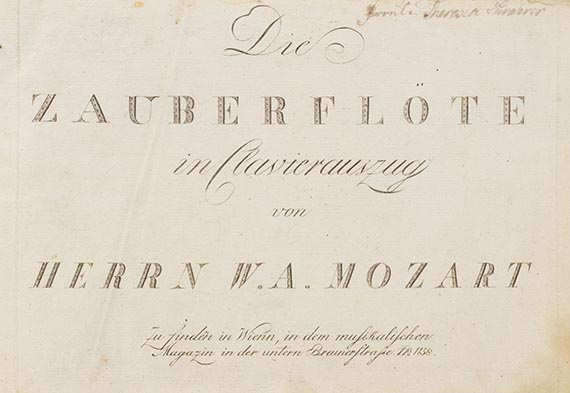 Wolfgang Amadeus Mozart - Die Zauberflöte in Clavierauszug