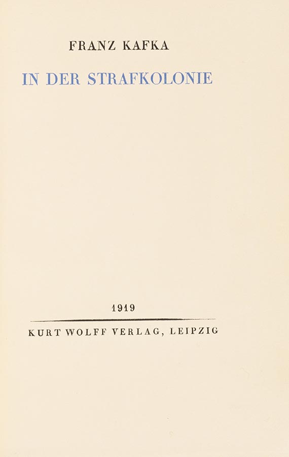 Franz Kafka - In der Strafkolonie