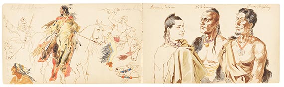 Karl Bodmer - Eigenhändiges Skizzenbuch - 