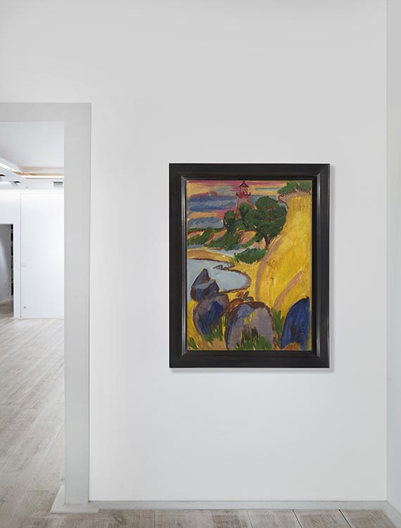 Ernst Ludwig Kirchner - Leuchtturm hinter Bucht - 