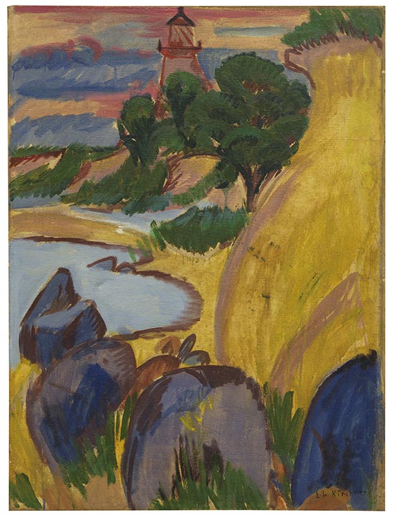Ernst Ludwig Kirchner - Leuchtturm hinter Bucht