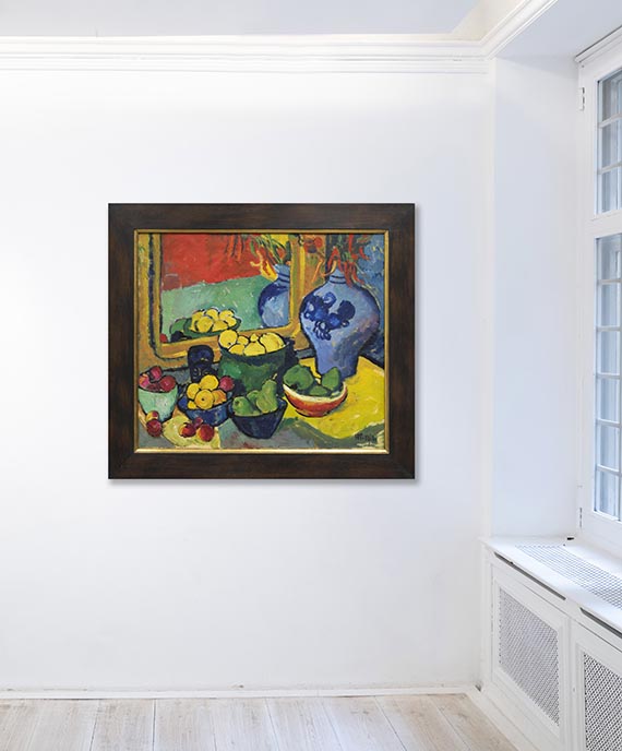 Hermann Max Pechstein - Inder und Frauenakt / Früchte (Rückseite) - 