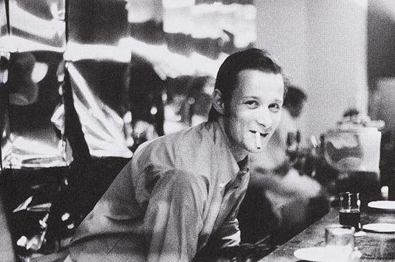 Illustration  for: Blinky Palermo at the legendary Düsseldorf bar Creamcheese (1967–76), where he worked as a bartender from 1967 onwards, photo: Gerhard Richter. © Gerhard Richter Archiv, Cologne.