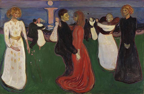 Illustration  for: Edvard Munch, Livets dans (Dance of Life), 1899/1900, oil on canvas, Norwegian National Gallery, Oslo.