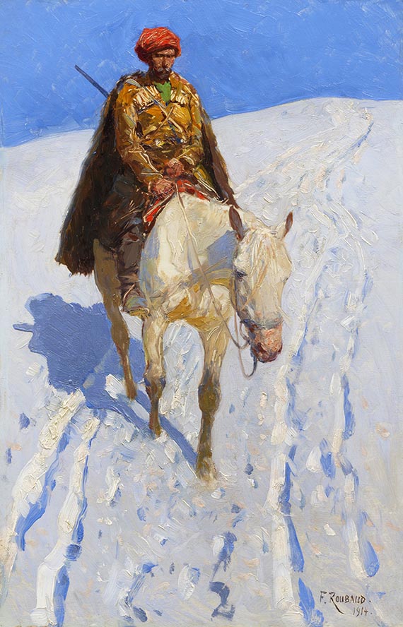 Franz Roubaud - Kaukasischer Reiter im Schnee