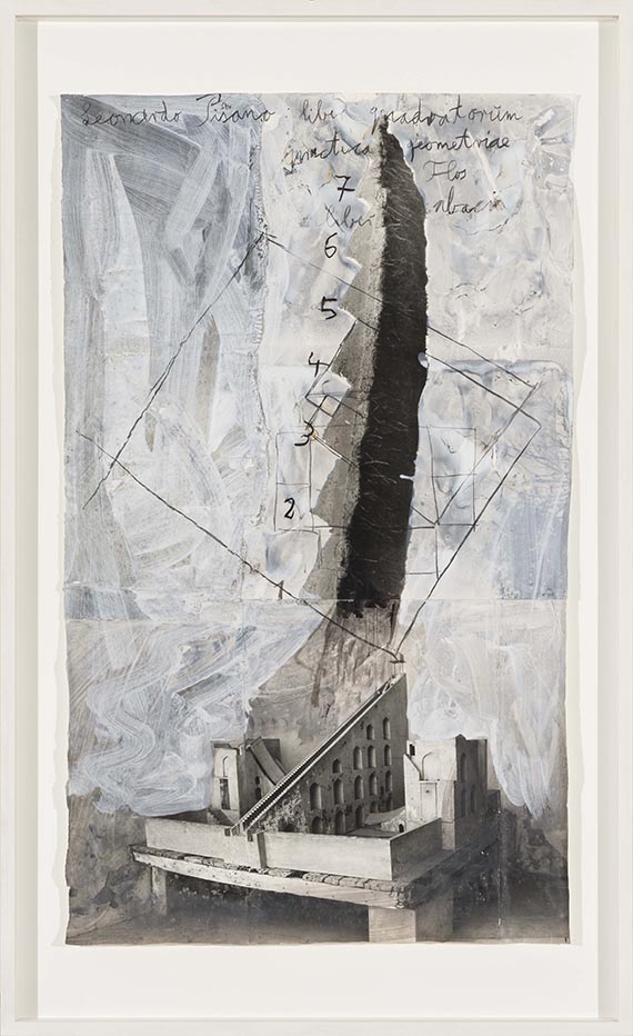 Anselm Kiefer - Leonardo Pisano - liber quadratorum geometriae (Aus der Serie "Freimaurer") - Frame image