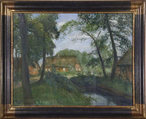 Otto Modersohn - Sommer im alten Dorf (am Ortseingang von Fischerhude) - Frame image