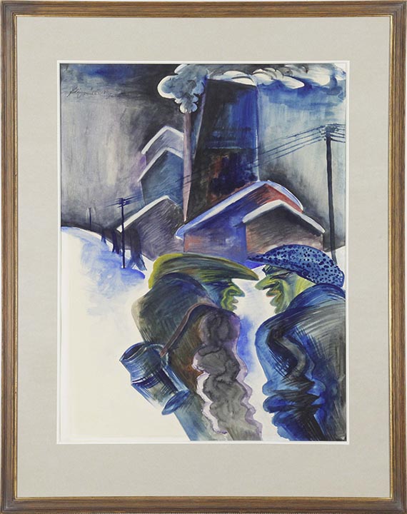 Conrad Felixmüller - Vor der Zeche - Frame image