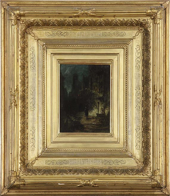 Carl Spitzweg - Nachtwanderer im Mondschein - Frame image