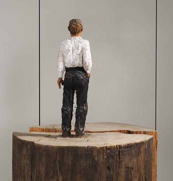 Stephan Balkenhol - Mann auf gespaltenem Sockel - Back side