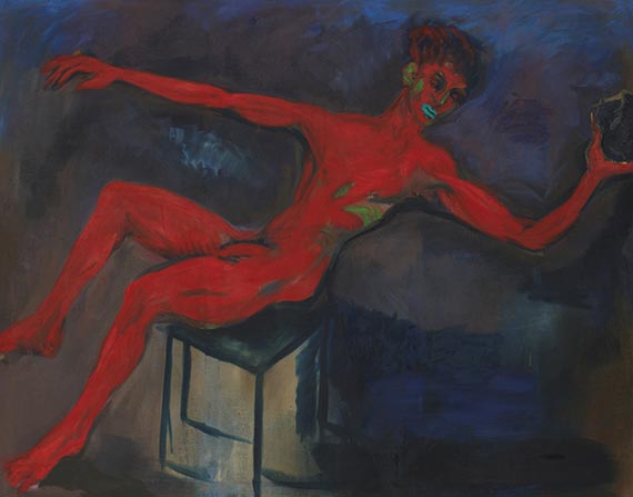 Rainer Fetting - Roter Steinwerfer
