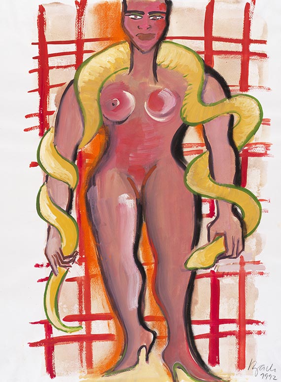 Elvira Bach - Frau mit Schlange