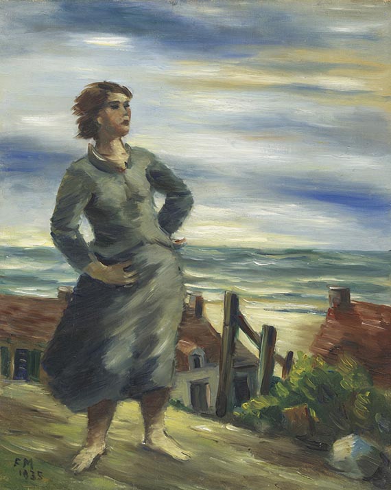 Frans Masereel - Équihen - maisons devant la plage