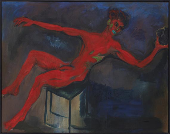 Rainer Fetting - Roter Steinwerfer - Frame image