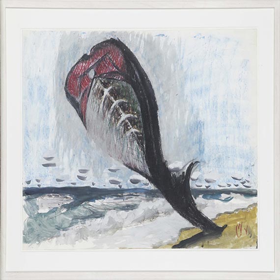 Markus Lüpertz - Fisch schwebend, dithyrambisch - Frame image