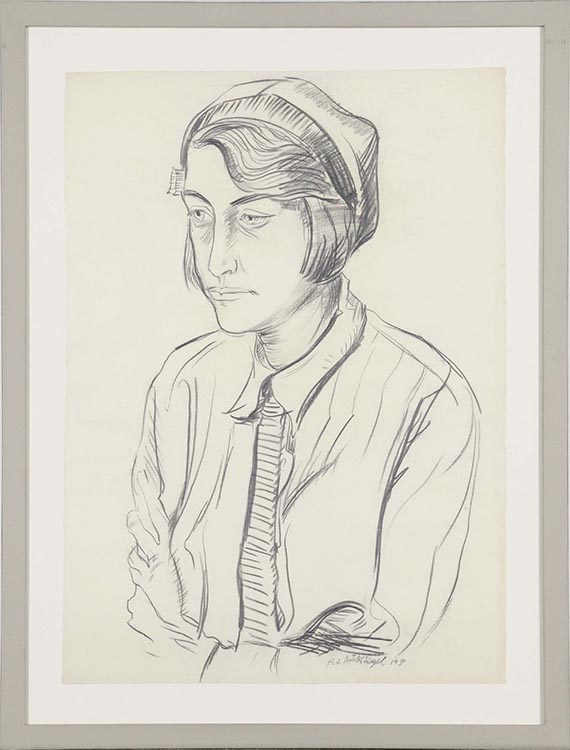 Peter August Böckstiegel - Lydia Becker - Frame image