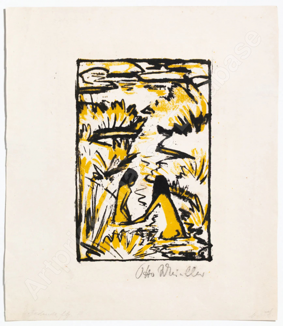 Zwei Badende im Bach...