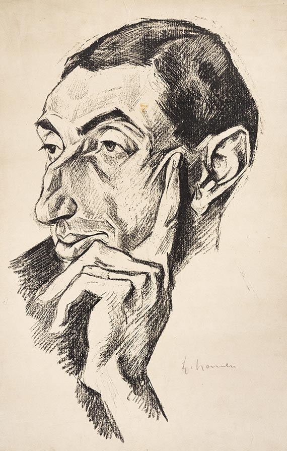 Heinrich Nauen - Portrait Alfred Flechtheim