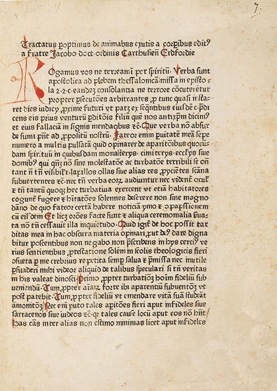 Jacobus de Clusa - Tractatus poptimus de animabus exutis a corporibus