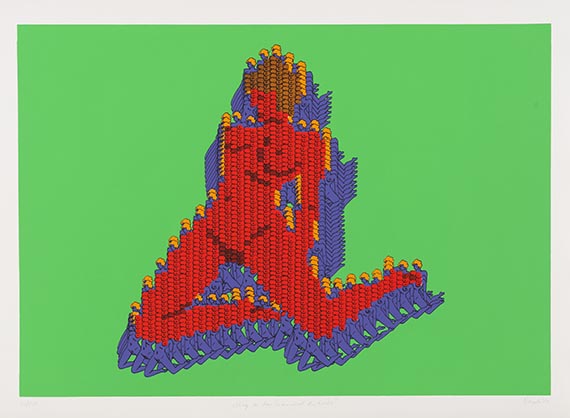 Thomas Bayrle - Feuer im Weizen. 9 Blätter - 