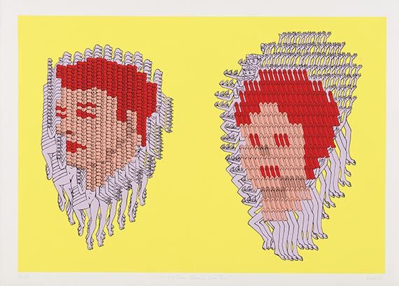 Thomas Bayrle - Feuer im Weizen. 9 Blätter - 