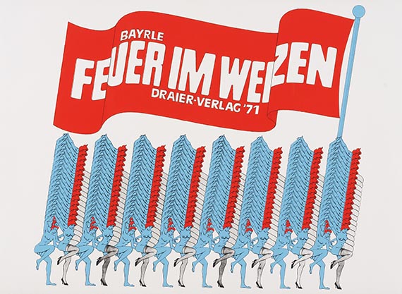 Thomas Bayrle - Feuer im Weizen. 9 Blätter