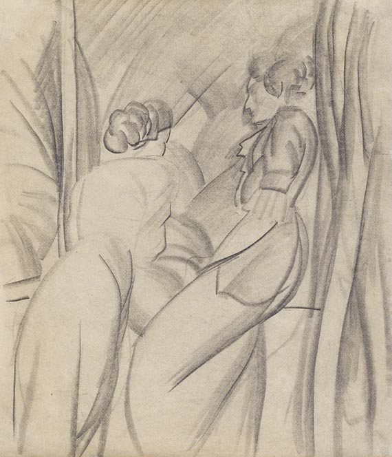 August Macke - Zwei Frauen am Fenster (Elisabeth Macke und Emma Lübbecke-Job)