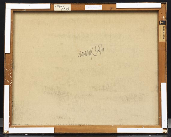 Heinz Mack - Dynamische Struktur Weiß auf Schwarz - Back side