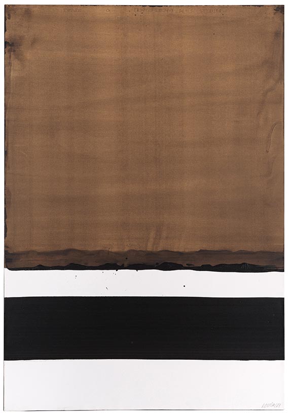 Pierre Soulages - Brou de noix sur papier