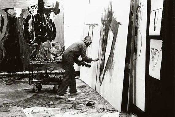Illustration  for: Georg Baselitz in his studio, Schlo&szlig; Derneburg, 1983, photo: &copy; Daniel Blau 2026