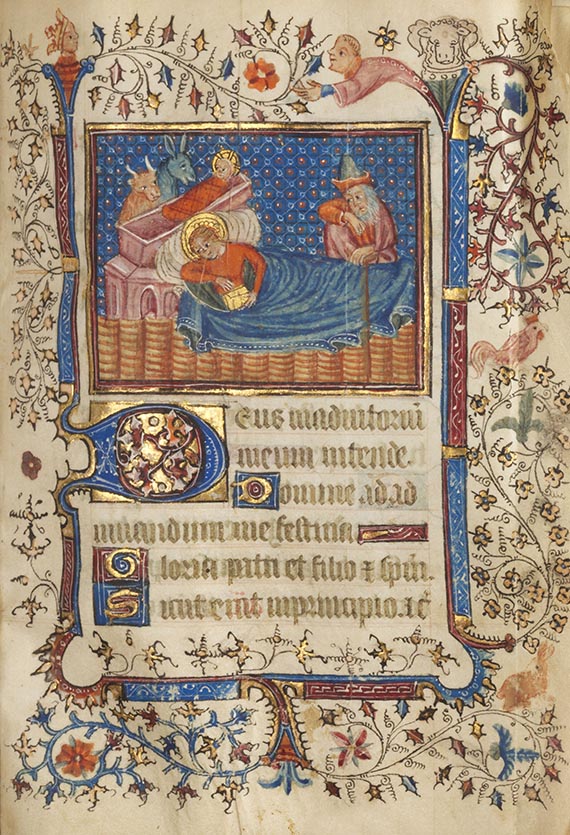  Manuskripte - Stundenbuch auf Pergament. Bretagne um 1410 - 