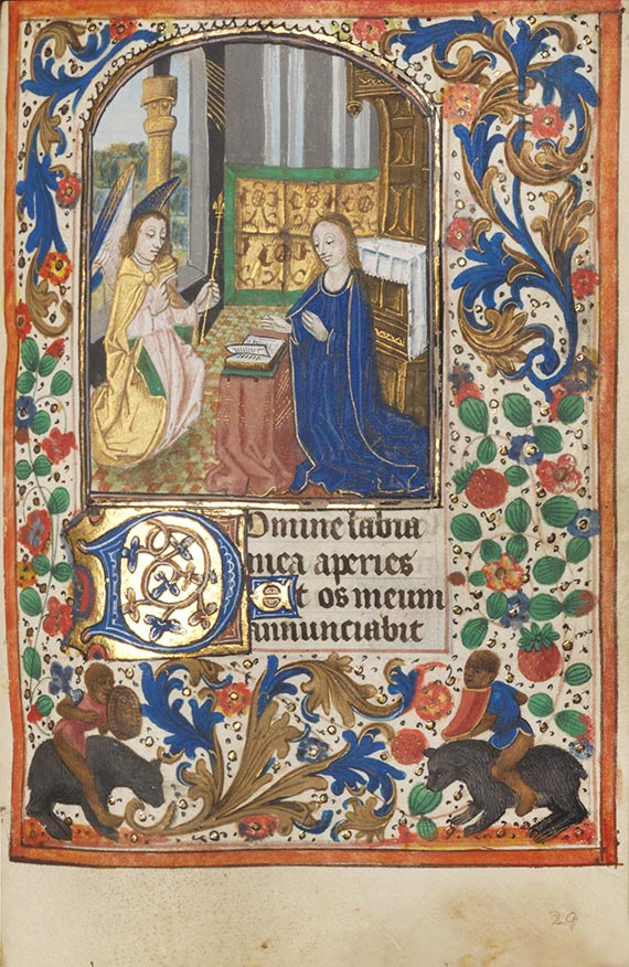  Manuskripte - Stundenbuch auf Pergament. Flandern und Nordfrankreich, um 1480 - 