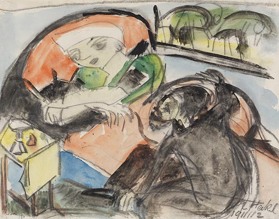 Erich Heckel - Liegende Frau (Siddi)