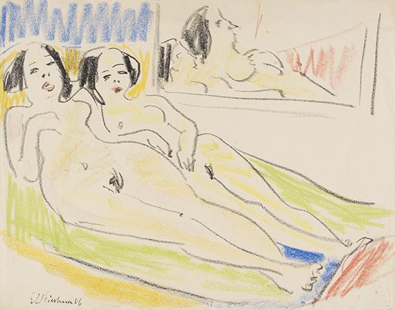 Ernst Ludwig Kirchner - Zwei liegende Akte