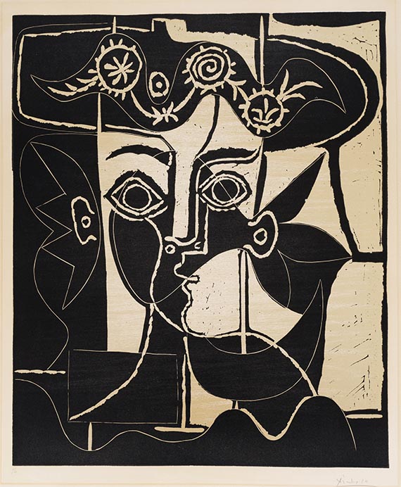 Pablo Picasso - Grande Tête de Jacqueline au Chapeau