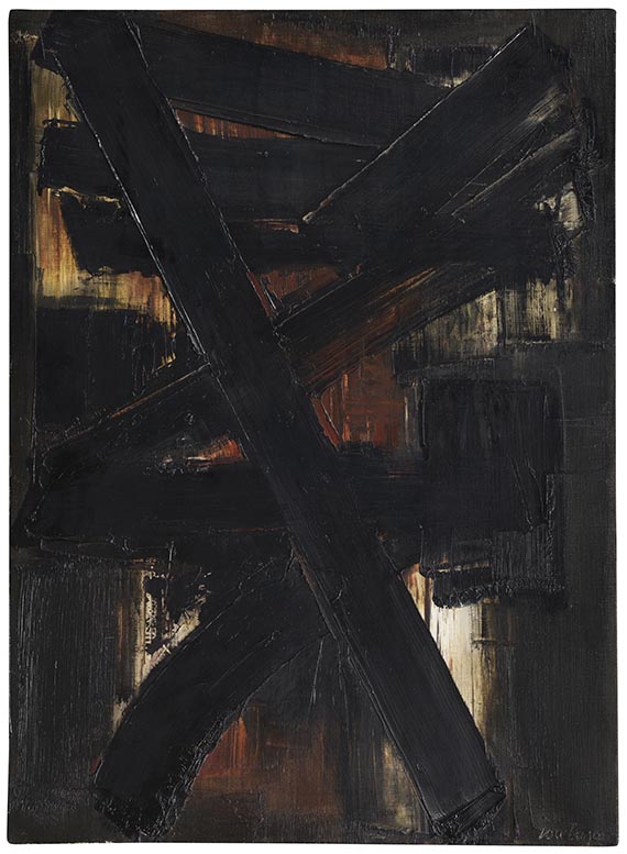 Pierre Soulages - Peinture 81 x 60 cm, 2 mai 1957 - 